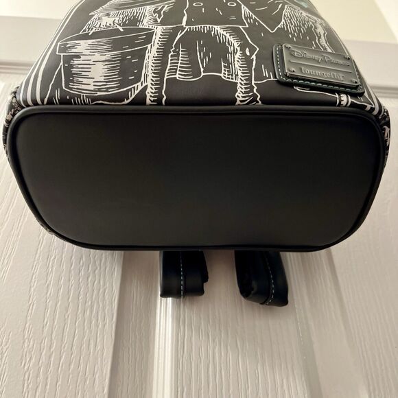 Disney Parks Loungefly Haunted Mansion Backpack Hatbox Ghost Glow In The Dark - Picture 3 of 16